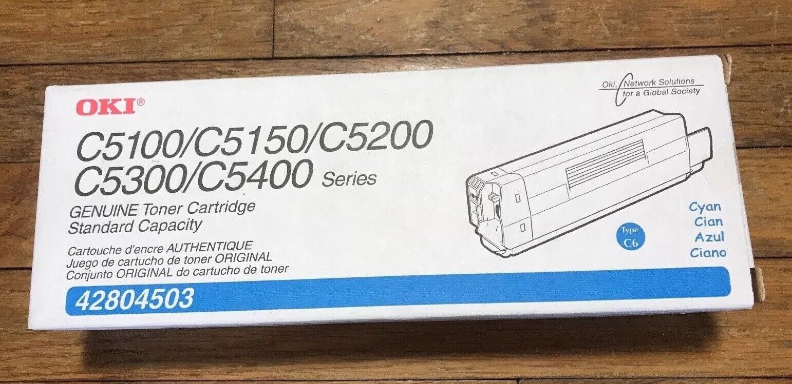 Okidata Cyan Toner Cartridge (C5100 Series) 42804503 New in Box