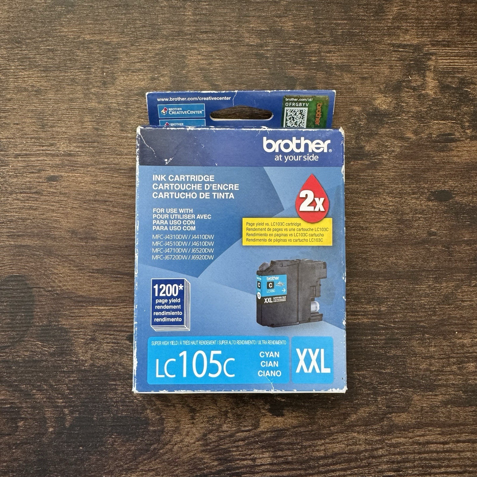 NEW 1 Genuine Brother LC105C XXL Cyan Ink Cartridge High Yield
