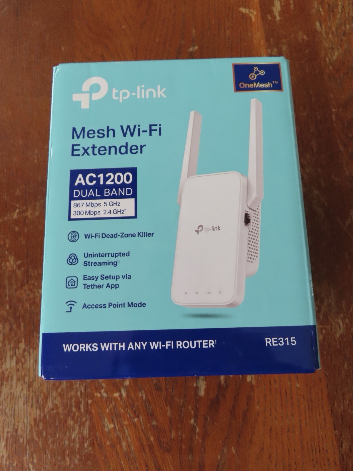 TP-Link RE315 Mesh Wi-Fi Range Extender AC1200 Dual-Band Wireless-OPEN BOX