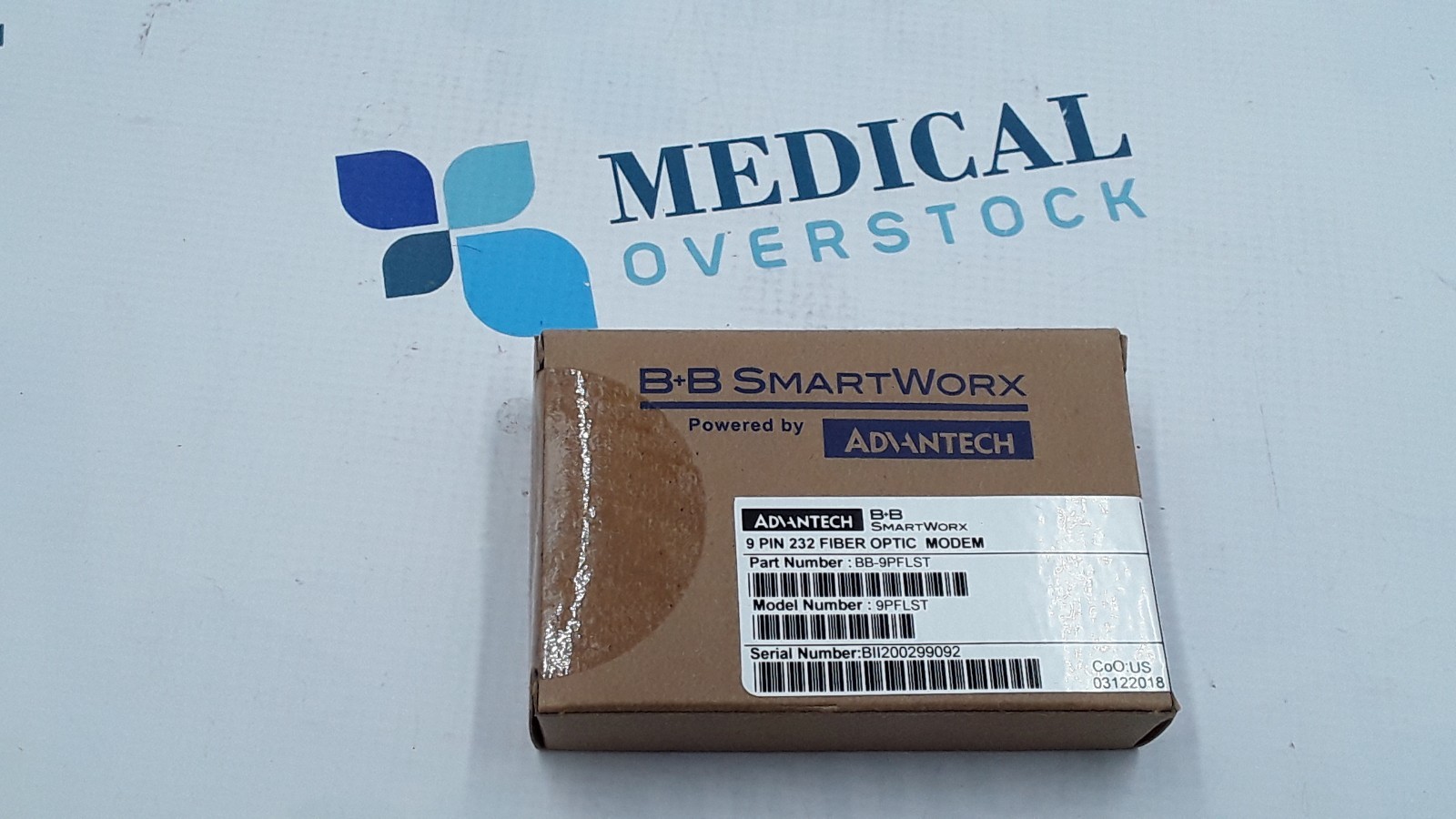 Advanteh 9 Pin 232 Fiver Optic Modem Model 9PFLST PN BB-9PFLST