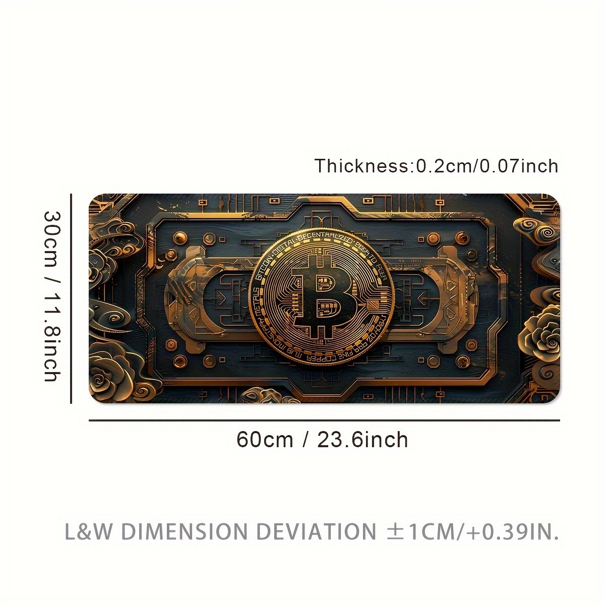 Game Golden Treasure Mouse Pad: Large, Extra-Long, Thick Rubber Gaming Mouse P