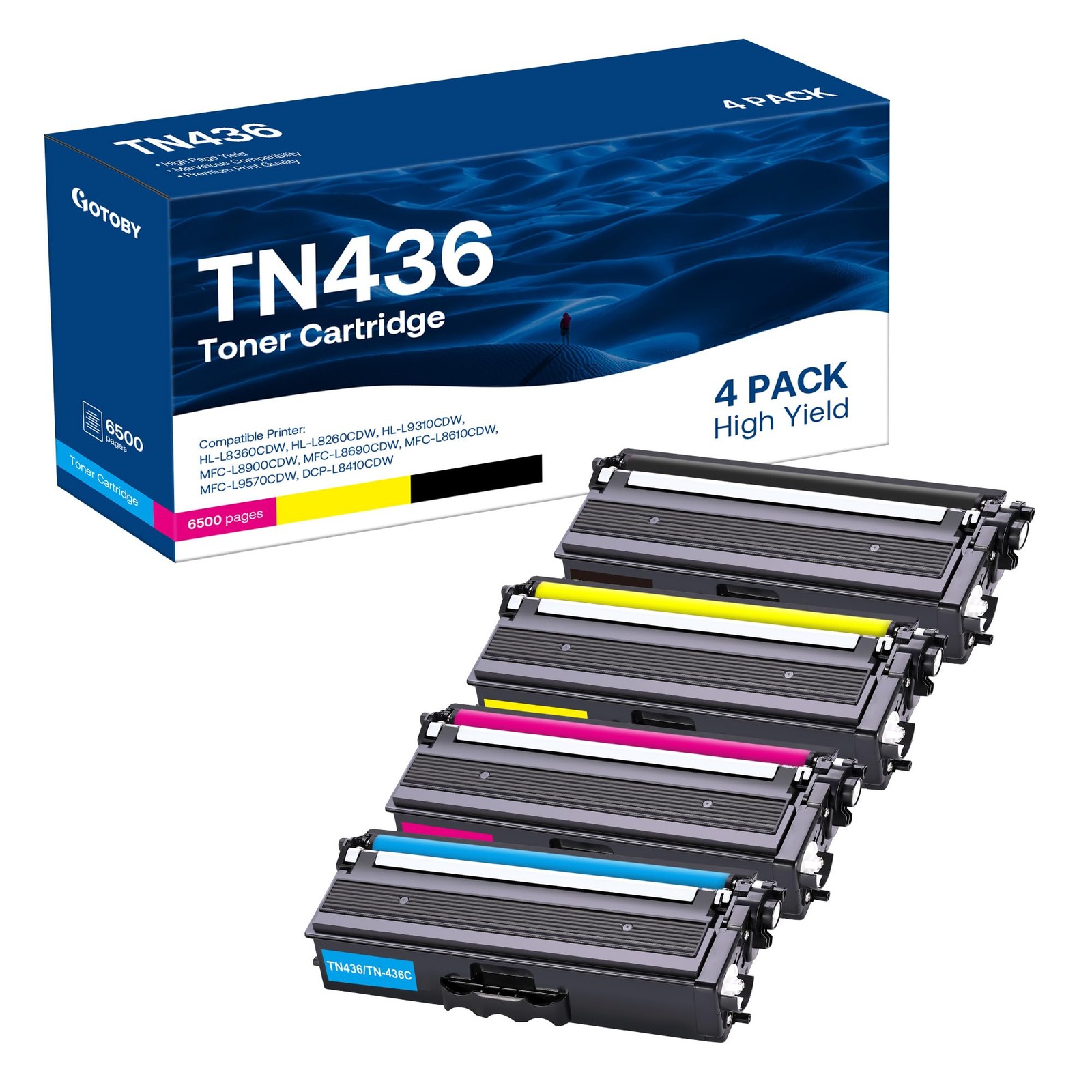 GOTOBY Compatible Toner Cartridge Replacement for Brother TN436 TN 436, tn436