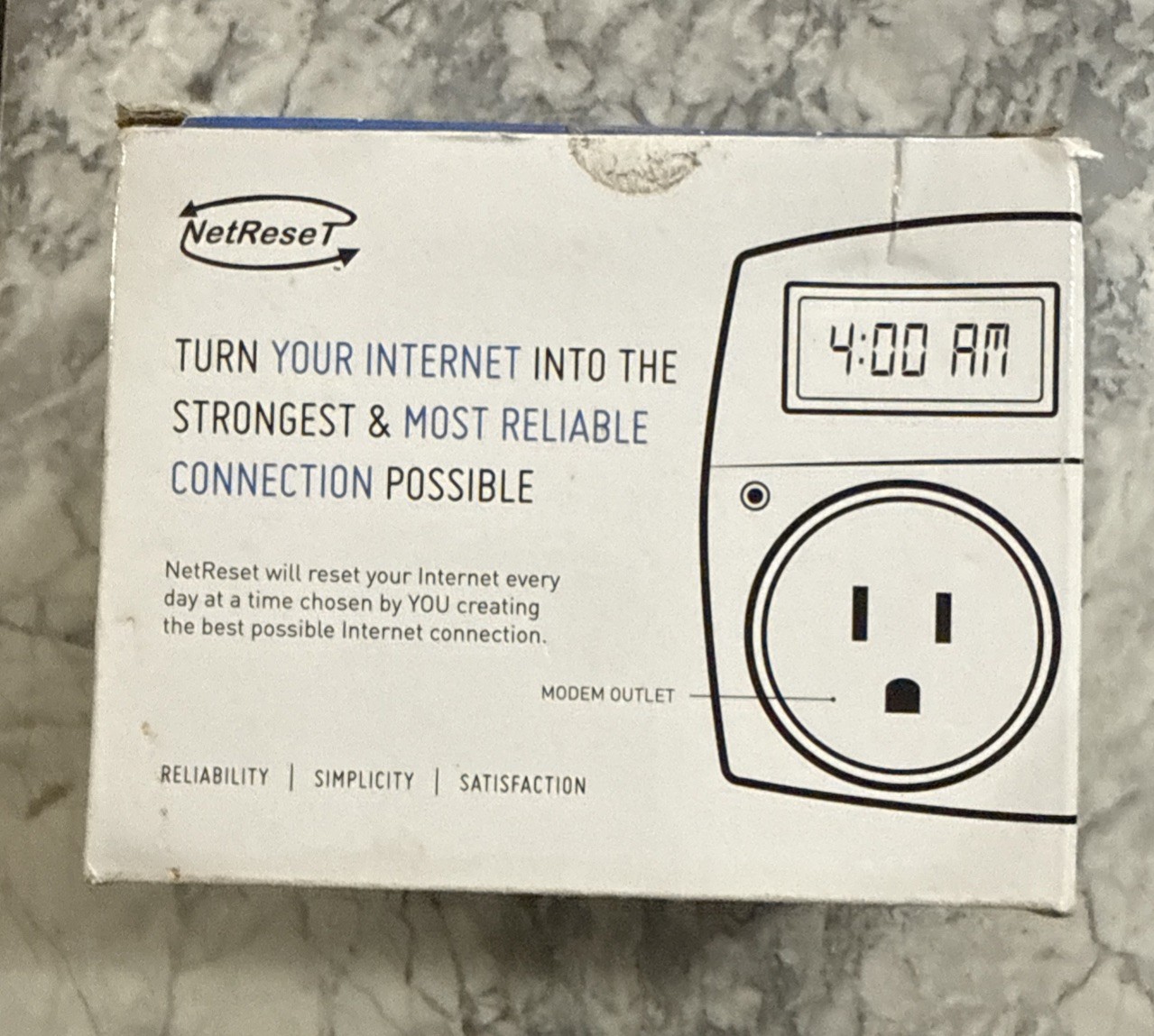 NetReset Digital Automatic Timer Outlet Router & Modem Faster Internet