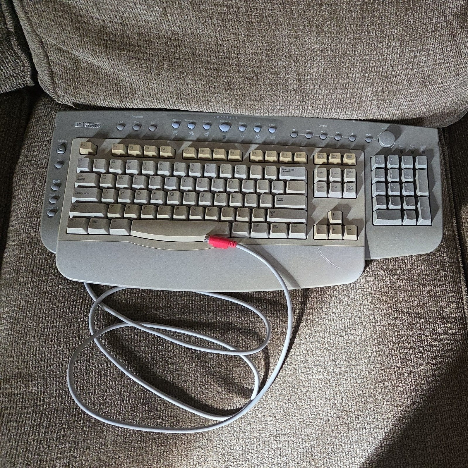 HP Hewlett Packard Model 5302 Keyboard Internet Multimedia PS/2 Vintage Tested