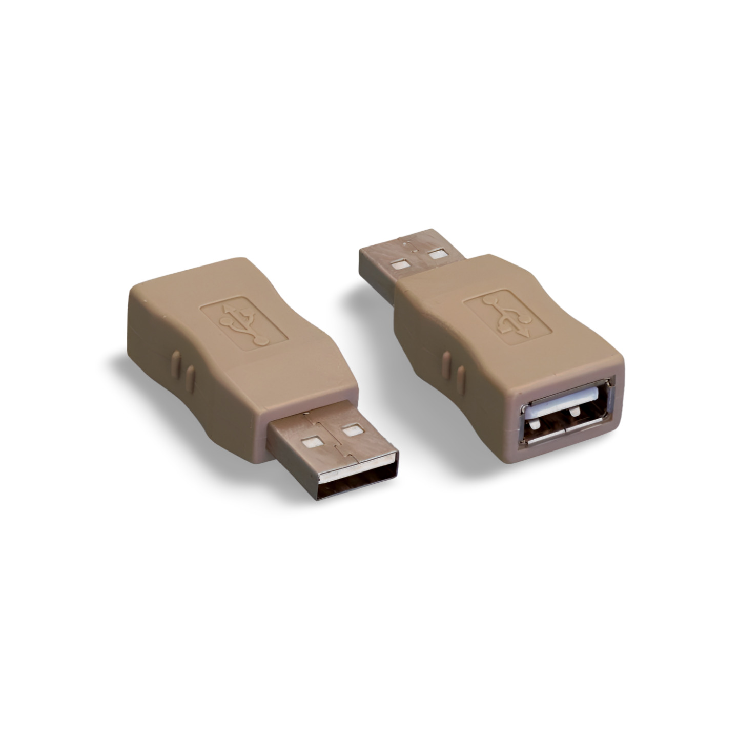 1in USB 2.0 Port Protector USB Type A Male to Type A Female - Beige