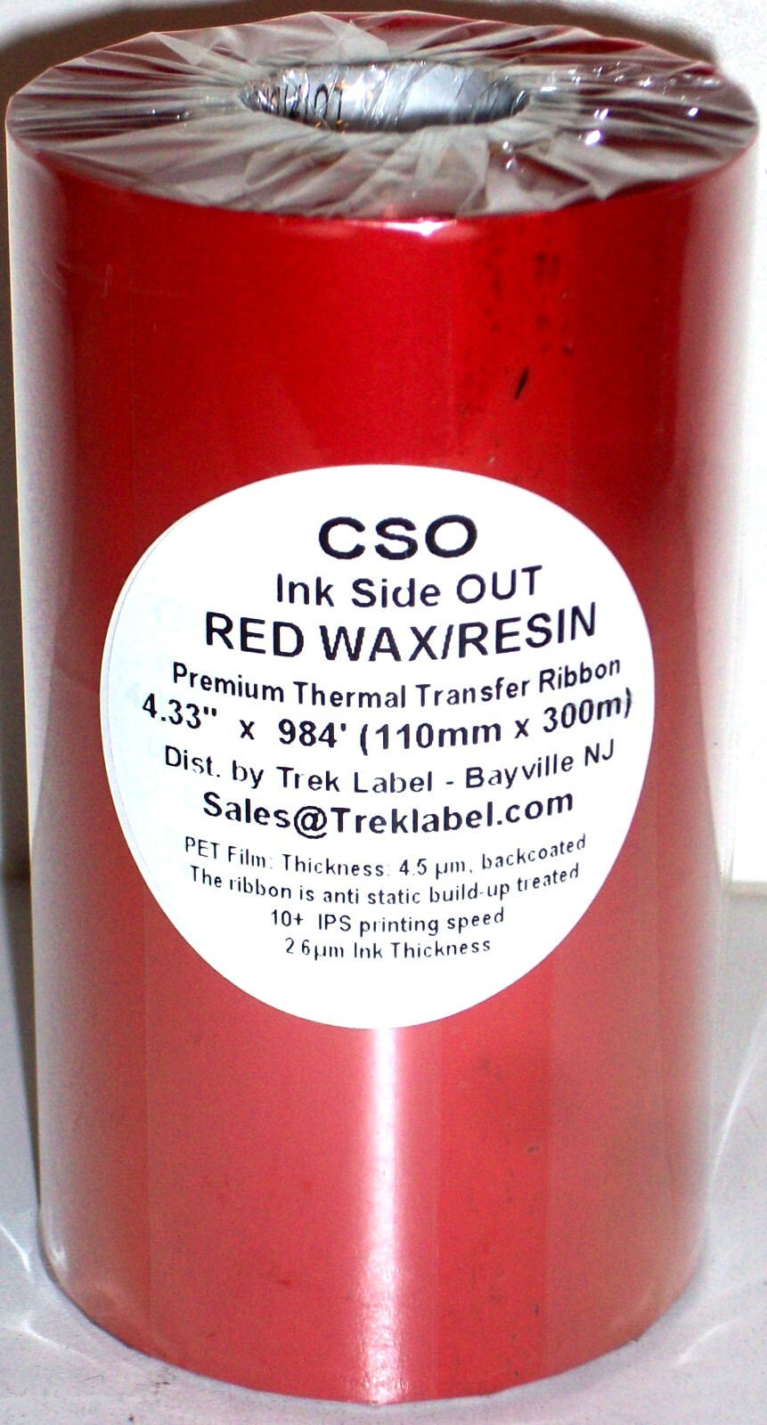 RED Color CS0 Thermal Transfer Wax/Resin Ink roll 110m 4.33" Ribbon 4 Zebra +
