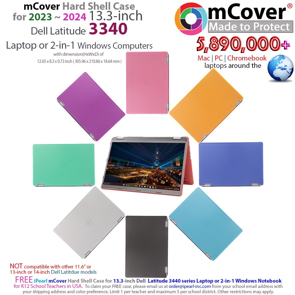 NEW mCover Hard Case for 2023+ 13.3" Dell Latitude 3340 Clamshell 2in1 Notebook