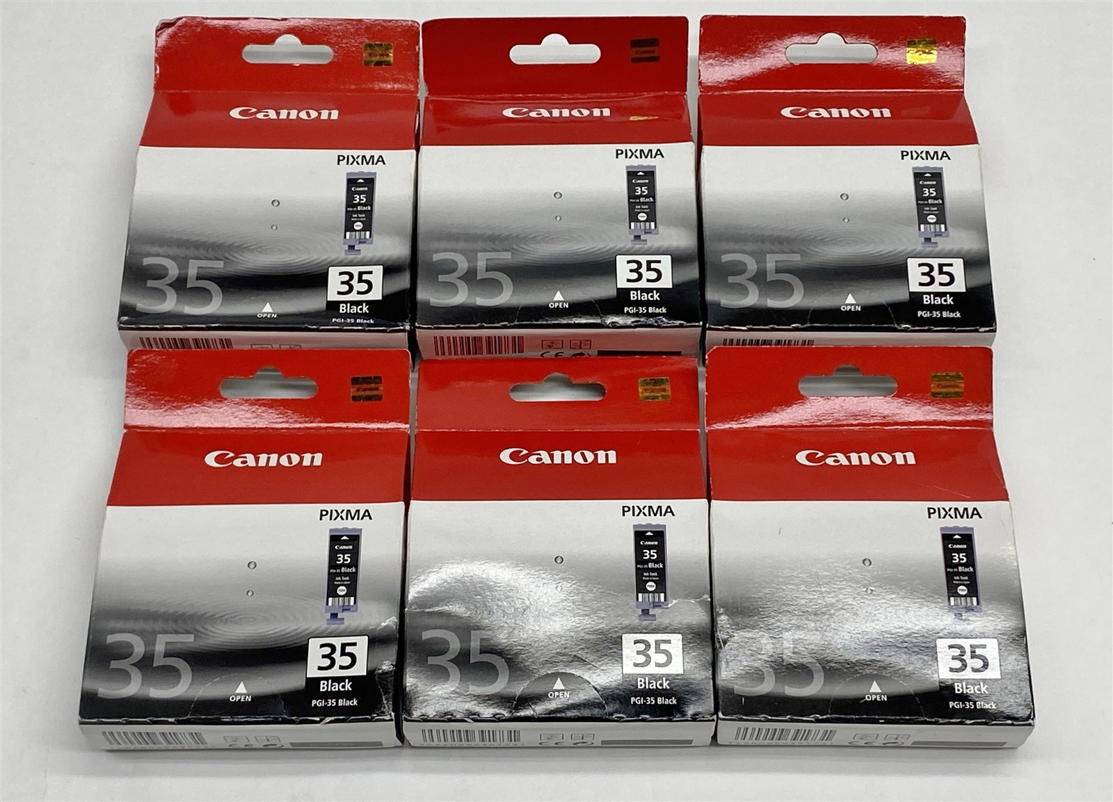 Canon PGI-35 Pixma iP100 iP110 Black Ink Cartridge Lot 6 Genuine New Sealed