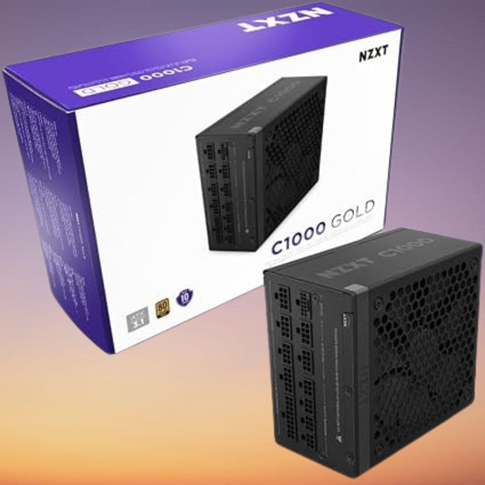 NZXT C1000 Gold 1000W ATX3.1 Fully Modular Low-Noise PSU Black