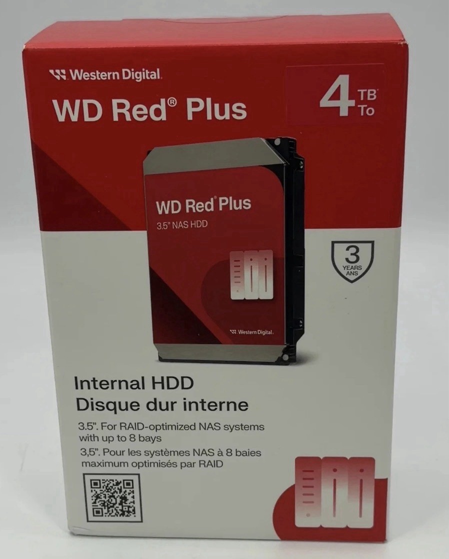 Western Dig.  WD Red Plus 4TB Internal NAS HDD SATA III 3.5" (WD80EFPX-68C6CN0)
