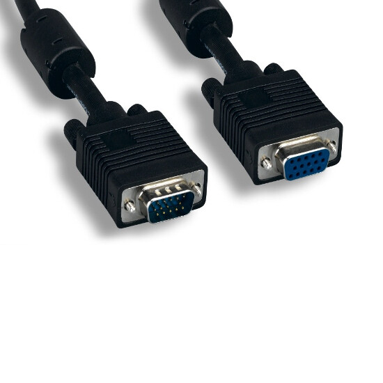 Kentek 15' ft SVGA HD15 Video Extension Cord EMI/RFI HDTV PC Monitor Projector