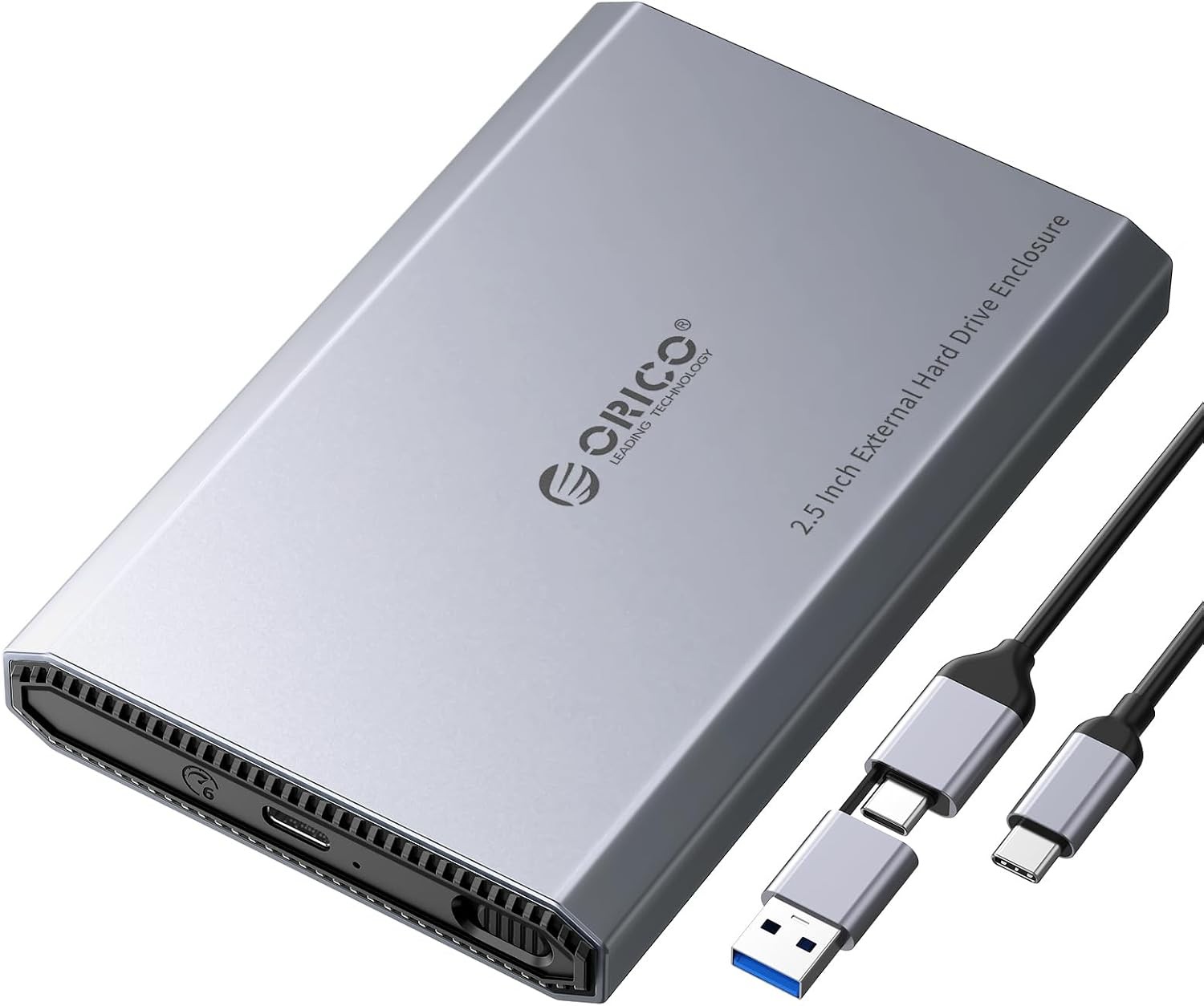 ORICO USB-C 2.5" SSD Enclosure 10Gbps 6Gbps Aluminum Tool-Free HDD Case up to6TB