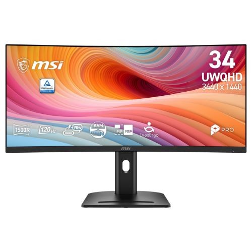 MSI 34" UltraWide QHD 2K 1440P 120Hz Curved Monitor Anti-glare, Black