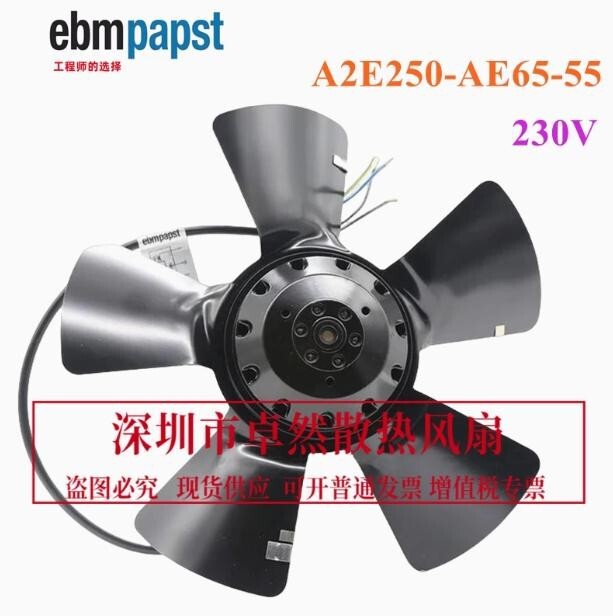 1PC A2E250-AE65-55 external rotor cooling fan 230V