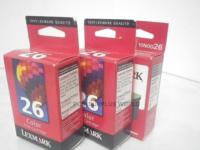Lexmark 26 Print Color Cartridge *Set Of 3X* (New Sealed)