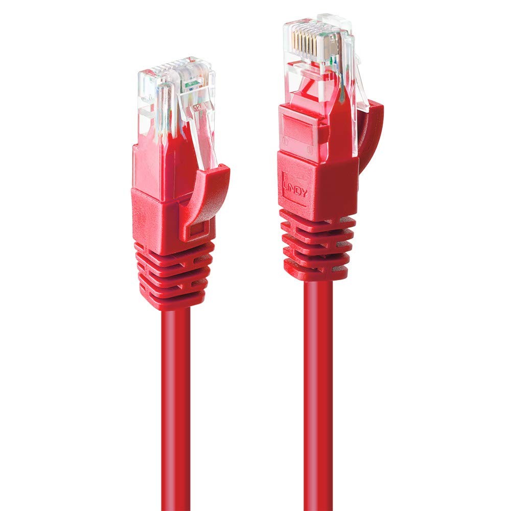 LINDY 0.5m Cat.6 U/UTP Network Cable, Red 0.5m Red