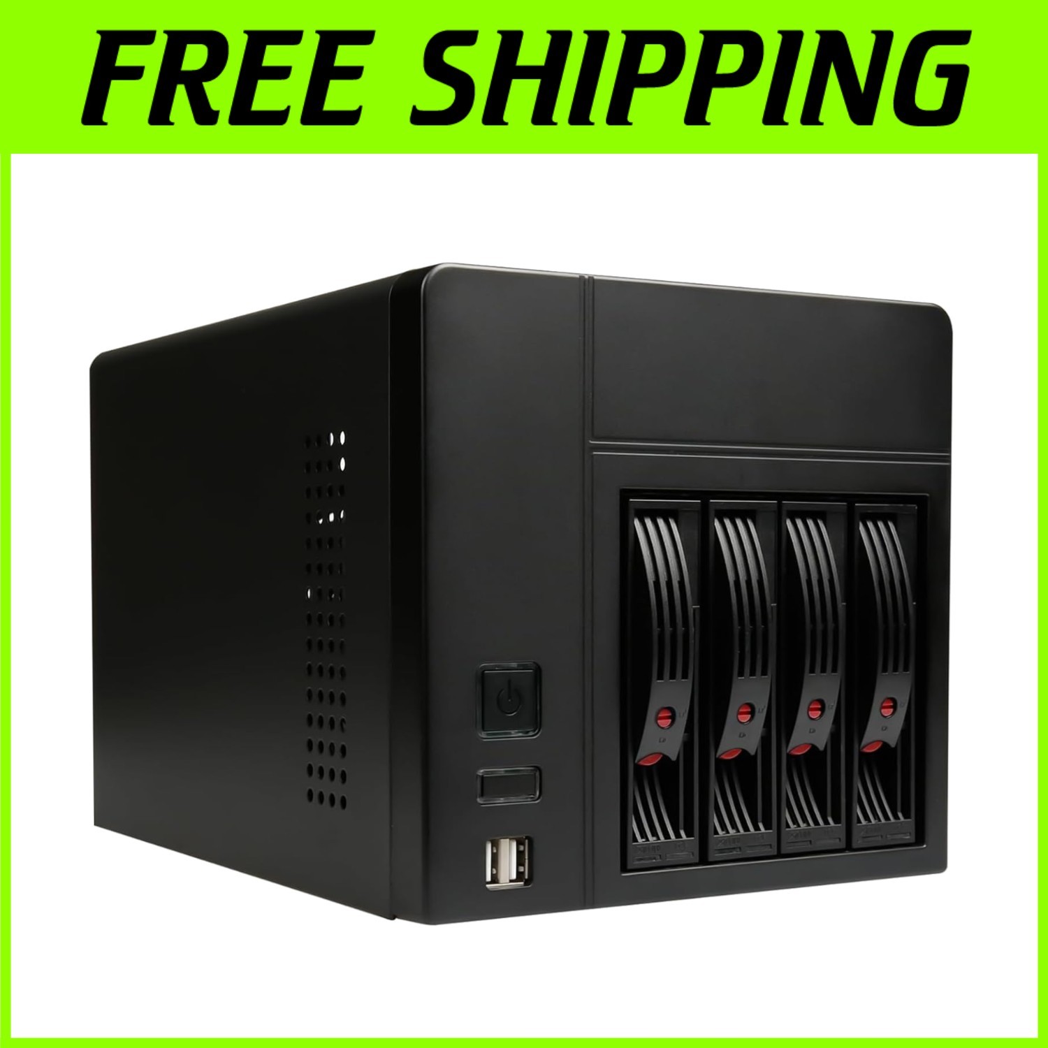 Compact Mini-ITX NAS Enclosure with 4 Bays=#$