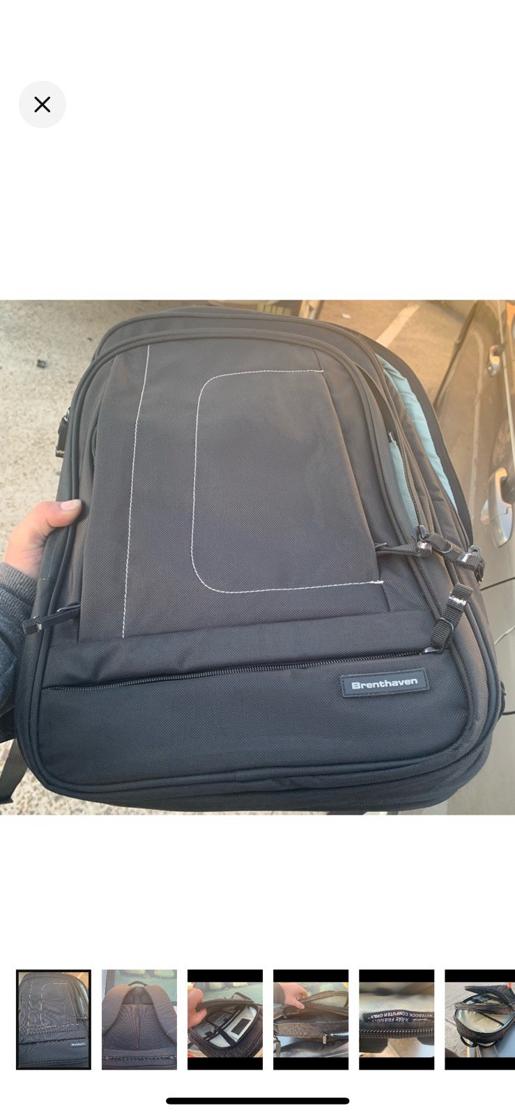 Brenthaven Elliot Laptop Backpack Pockets Butterflies X-Ray Friendly Used 1 X EU