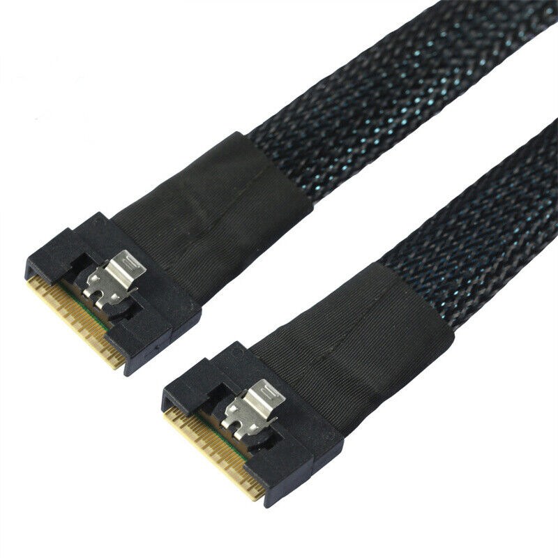 PCI-E Slimline SAS 4.0 SFF-8654 8i 74pin Host To SFF-8654 74Pin Slim SAS Cable