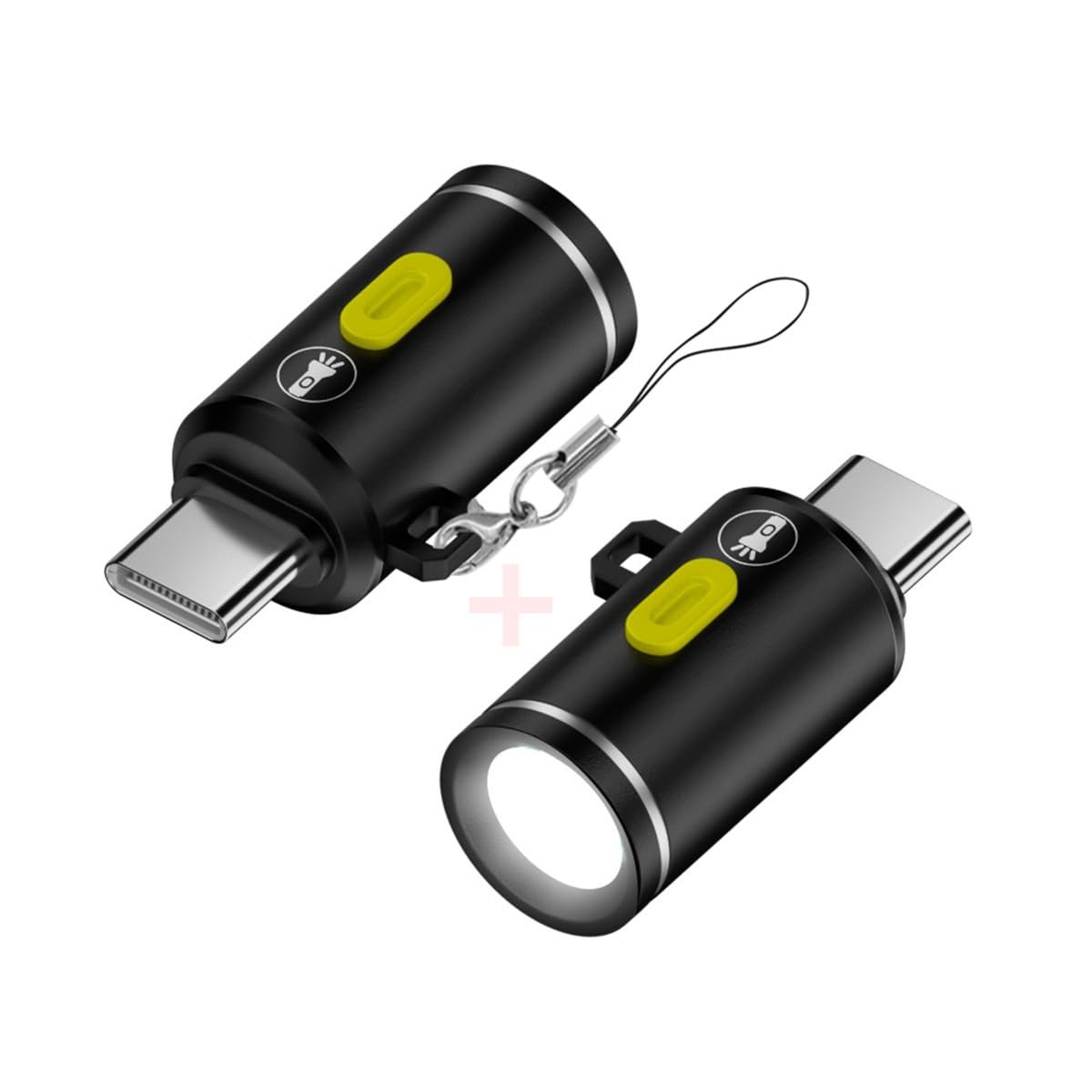 Adapter 2pcs/Set USB-C Type-C Male LED Light Interior Atmosphere Lighting for...