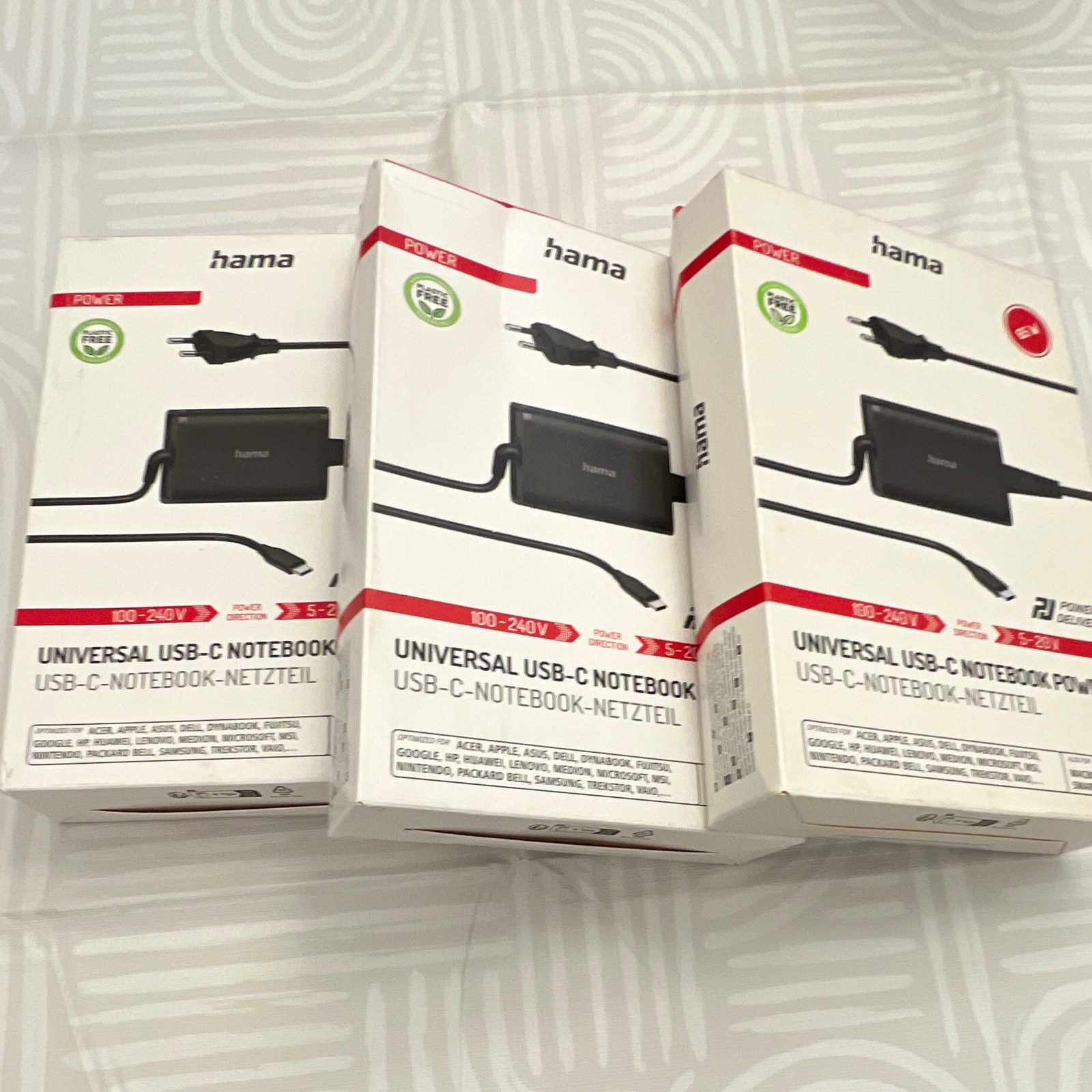 Hama USB-C Laptop Power Adapter 65W Power Delivery 5-20V for Acer/Apple/Asus