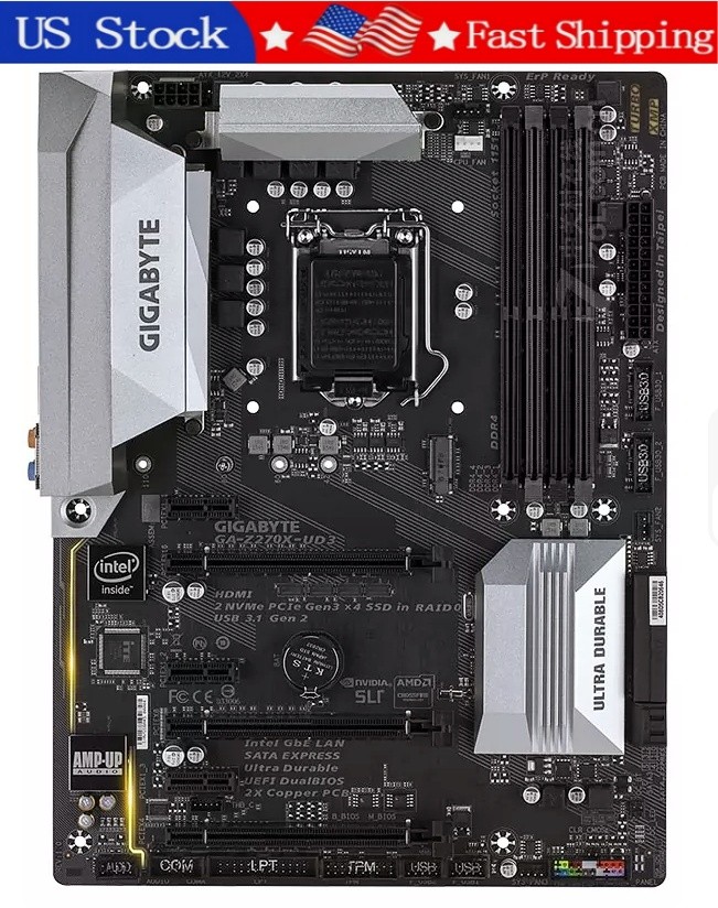 Used Gigabyte GA-Z270X-UD3 LGA1151 Intel Z270 DDR4 USB3.1 ATX Motherboard