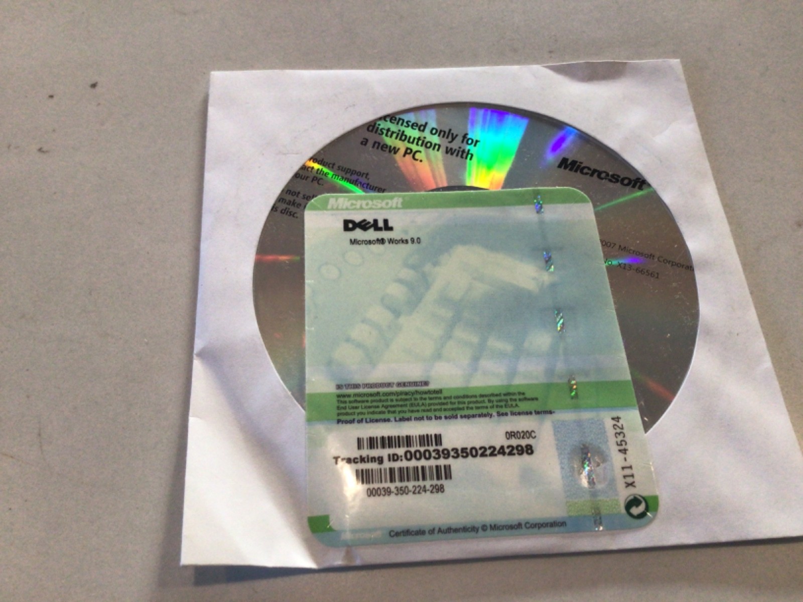Dell Microsoft Works 9 Installation CD, new, factory sealed, never used/opened