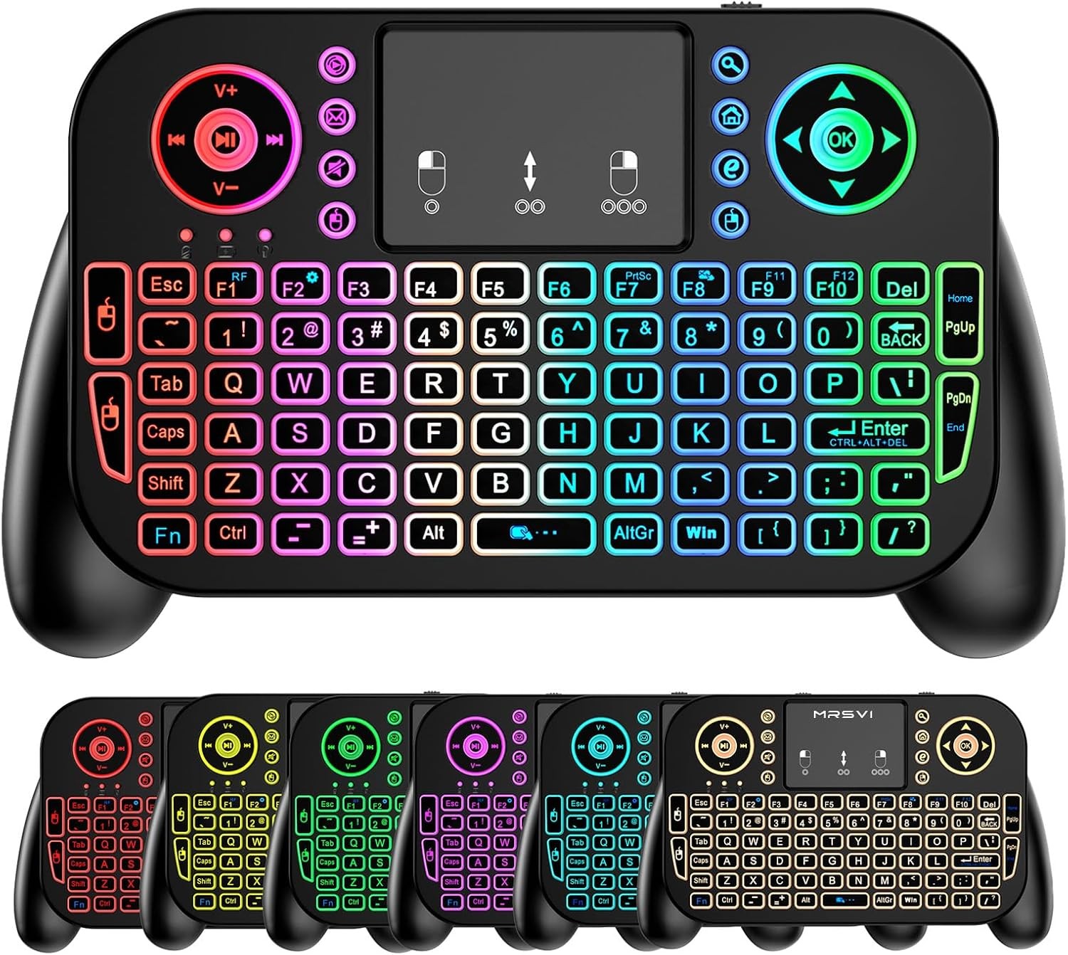 Mini Wireless Keyboard Touchpad 2.4GHz Bluetooth Backlit for Smart TV PC