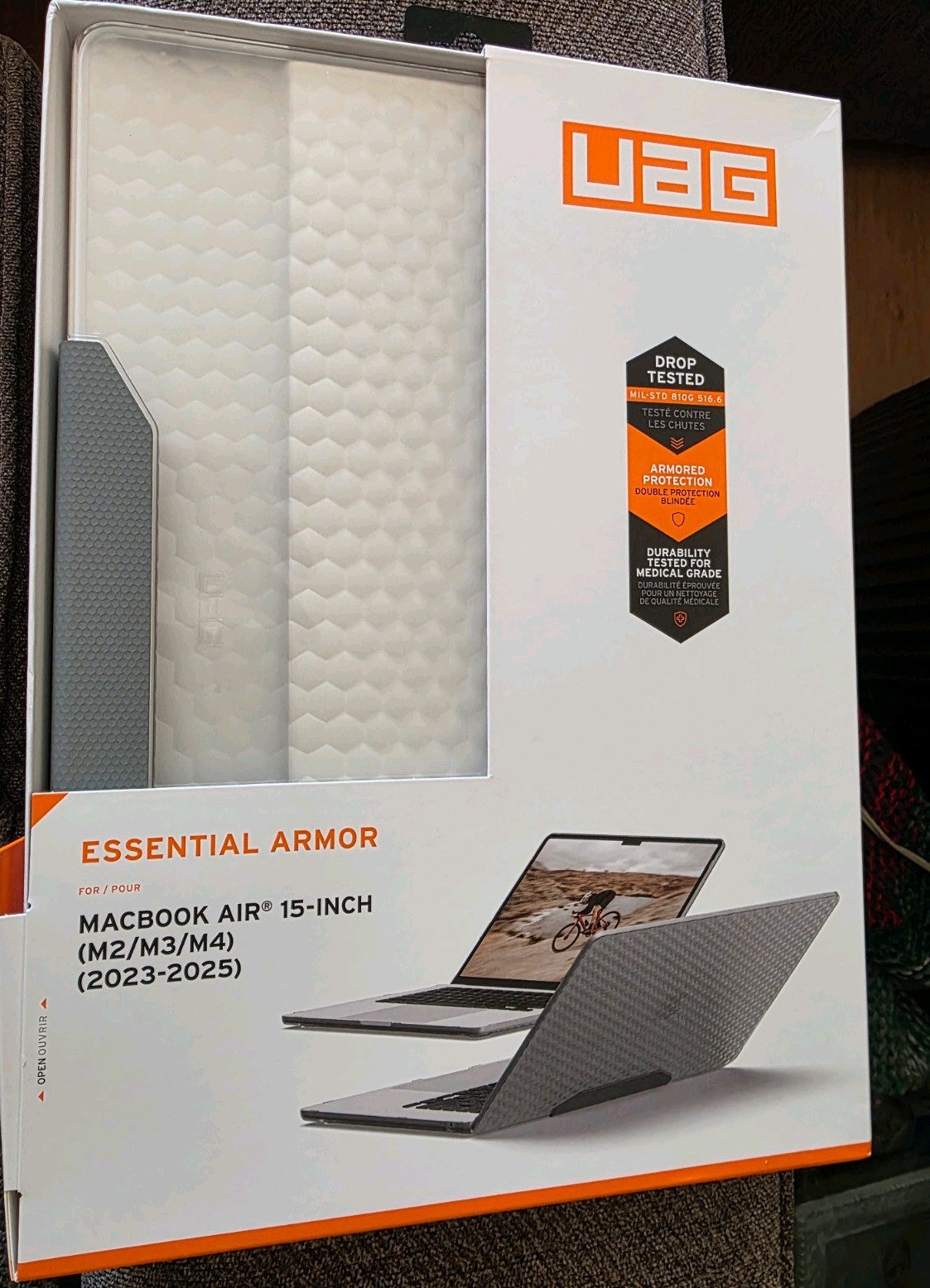UAG MacBook Air 15" Case M5/M4/M3 - Rugged Hardshell Clear, Essential Armor Ice
