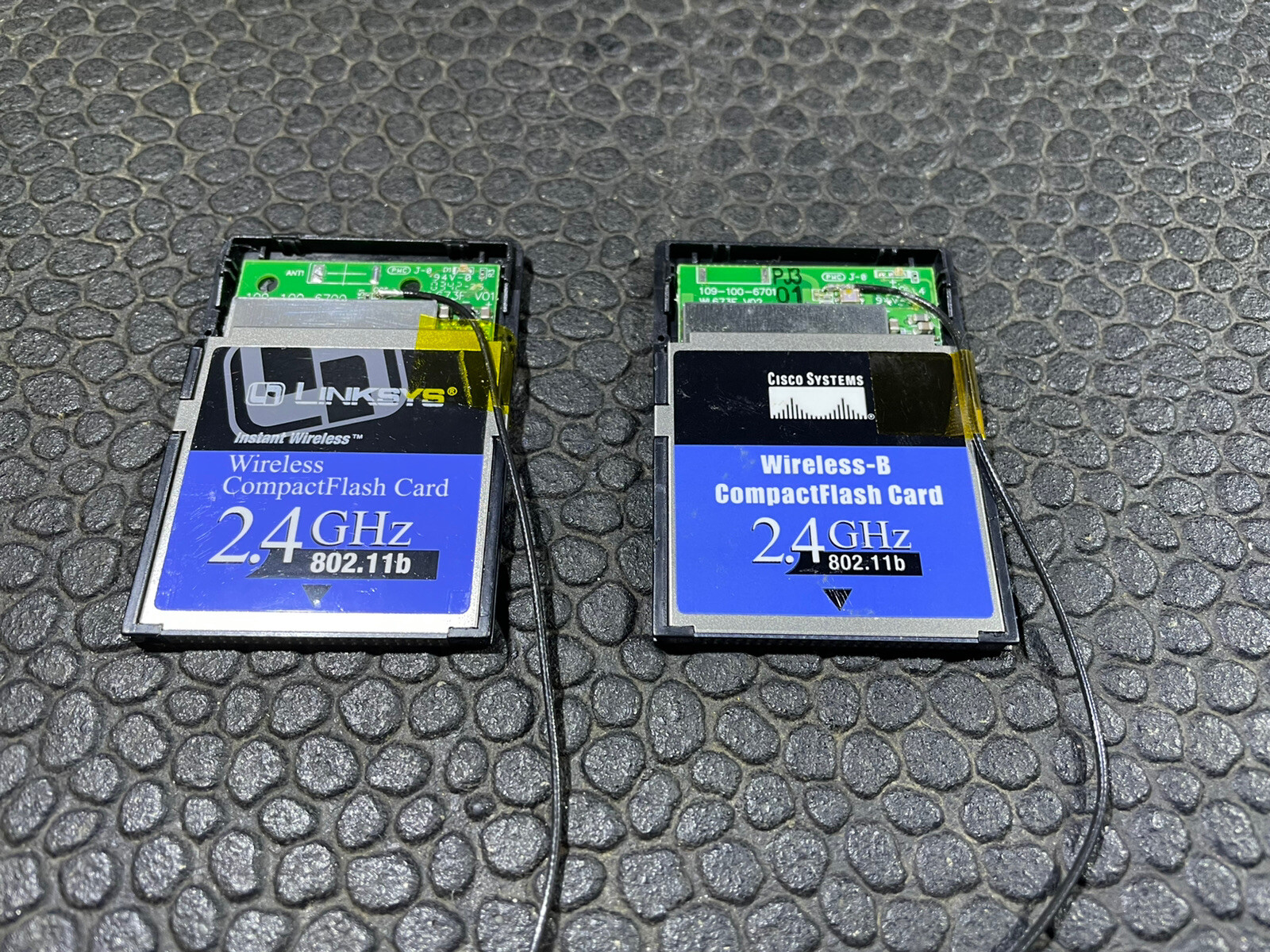 (2) Cisco Linksys Wireless-B Network CF Card WCF12 Compact Flash