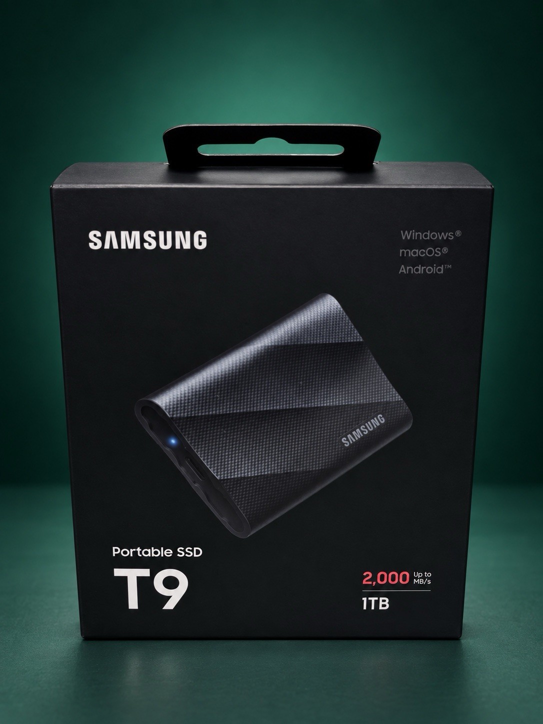 NEW Samsung Portable SSD T9 1TB 2000MB/s Encrypted Black *Sealed