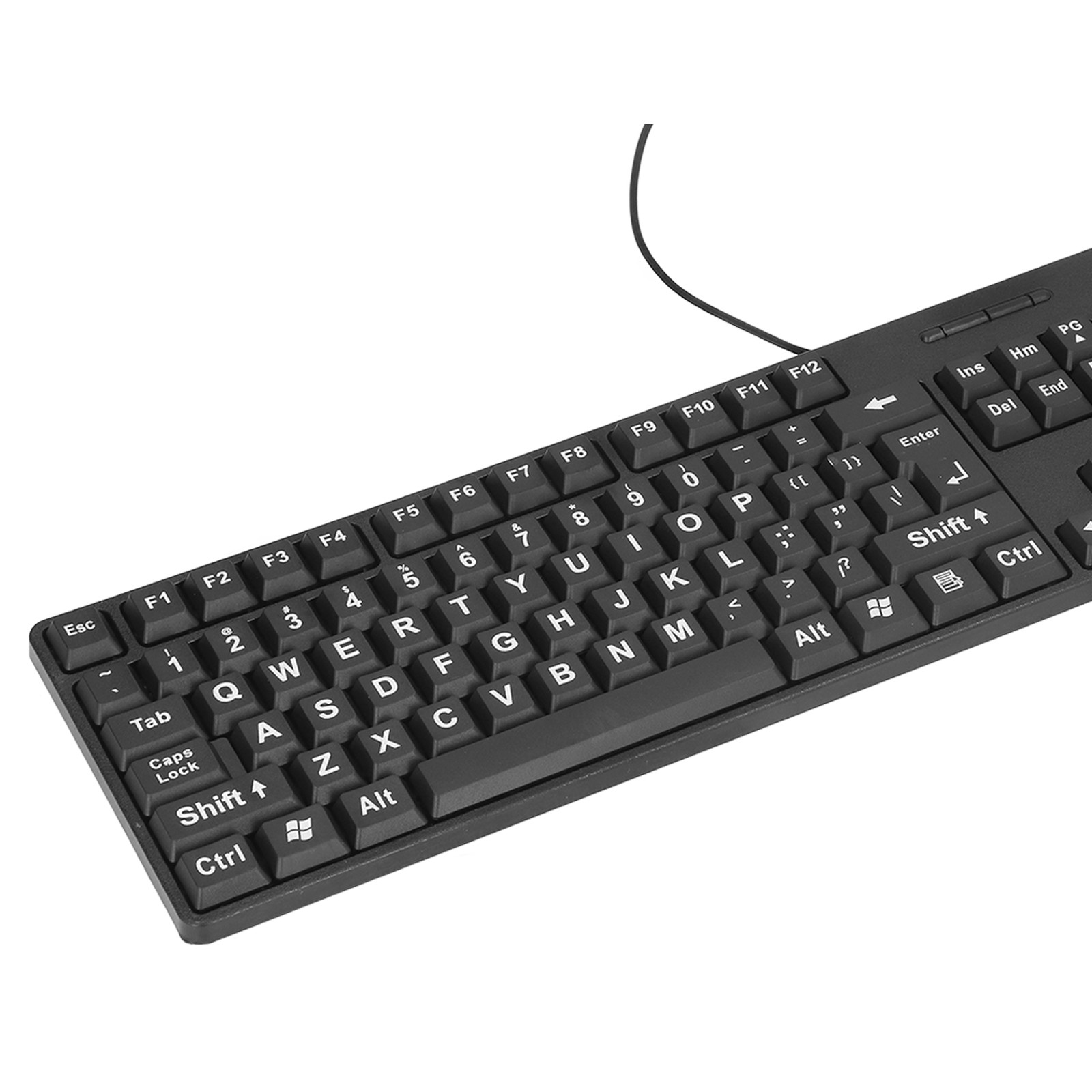 Wired Large Print Keyboard 104 Keys For Elderly USB Plug And Play
