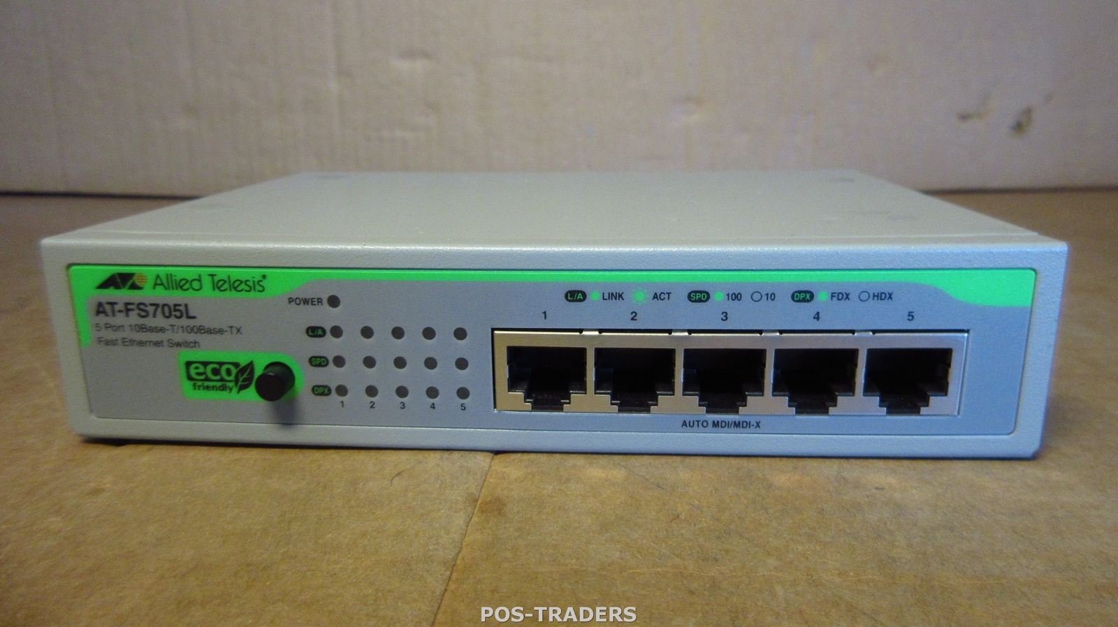 Allied Telesyn AT-FS705L Fast Ethernet Network Switch 5-Port 10Base-T/100Base-TX