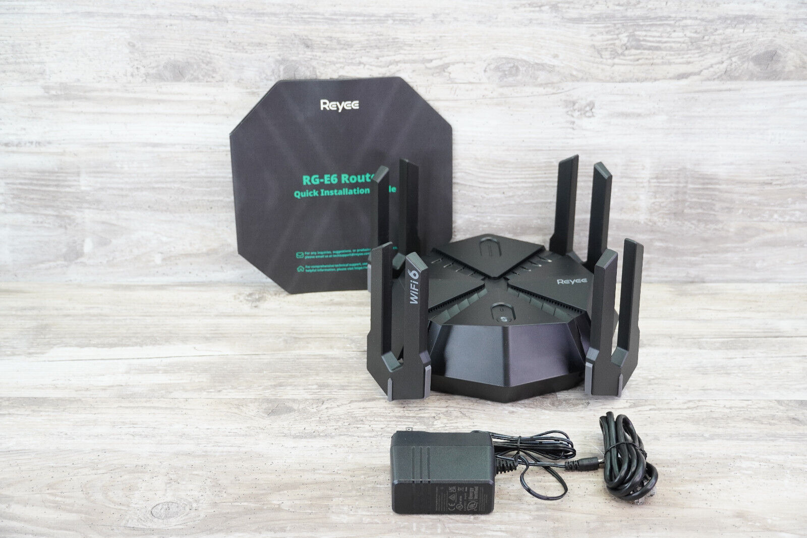 Reyee AX6000 RG-E6 WiFi 6 Router Wireless 8-Stream Gaming Router Black New Open 