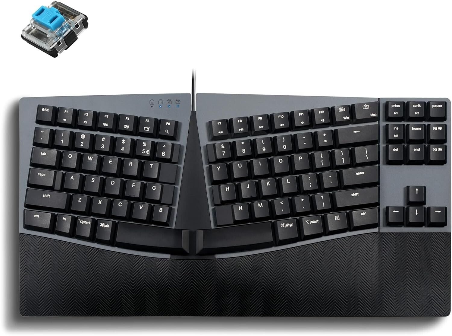 Perixx PERIBOARD-335 Wired Ergonomic Mechanical Compact Keyboard New Open Box