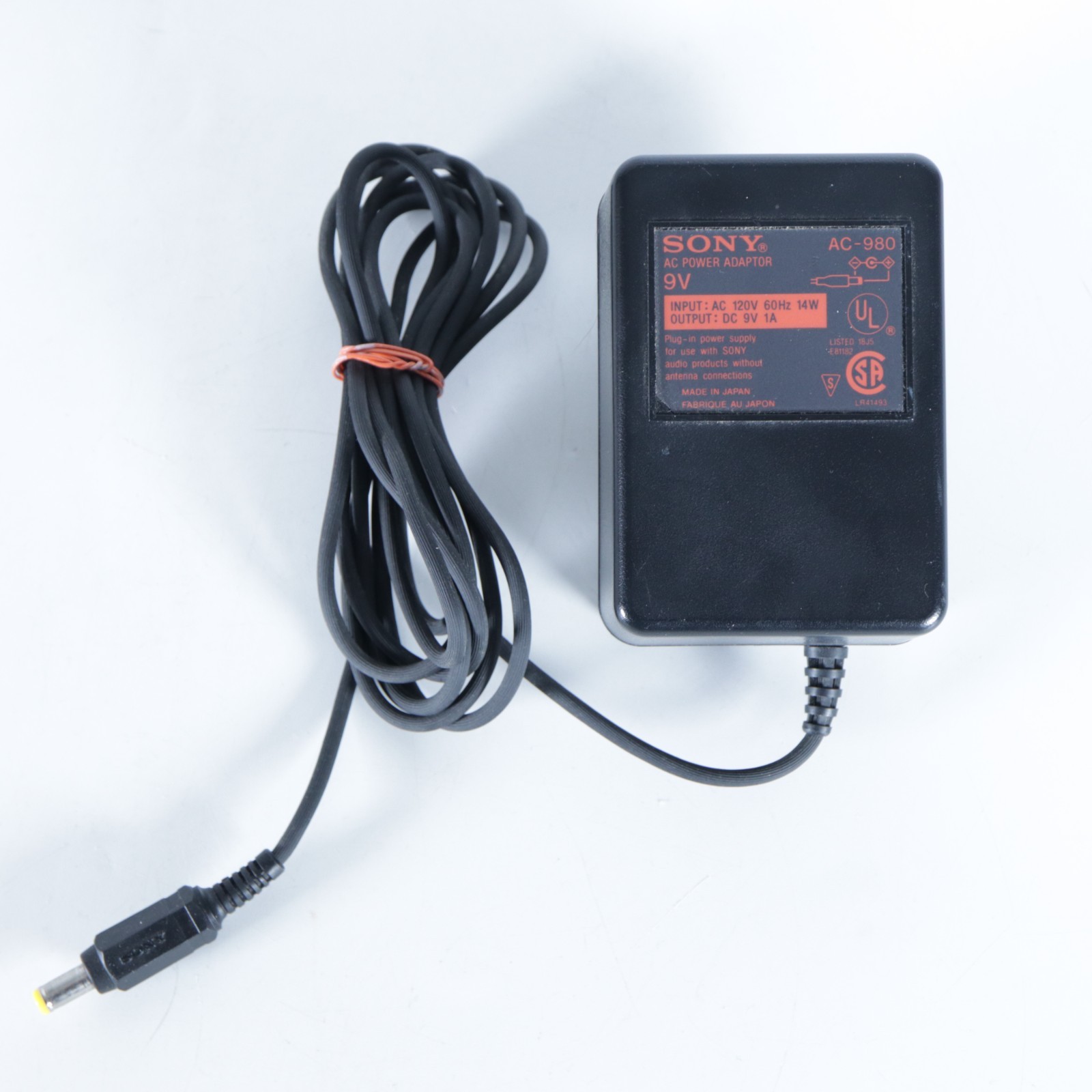 Genuine Sony AC-980 9V AC Power Adaptor for Dictation / Transcription Equipment