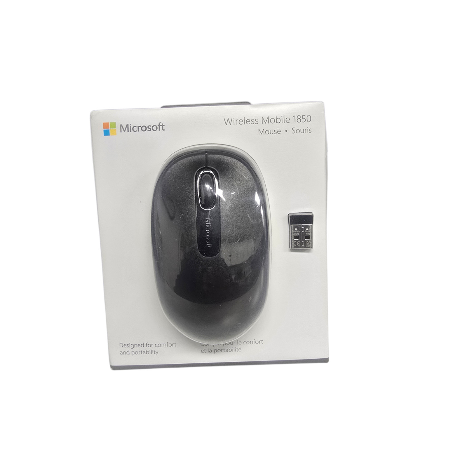 Microsoft Wireless Mobile 1850 Wireless Mouse Black USB Receiver PC Laptop Mac