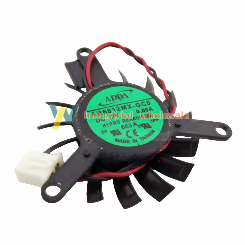 1PCS brand new Cooler Fan For NVIDIA ADDA AB6812MX-GC0 37mm 2 Pin Graphics Card