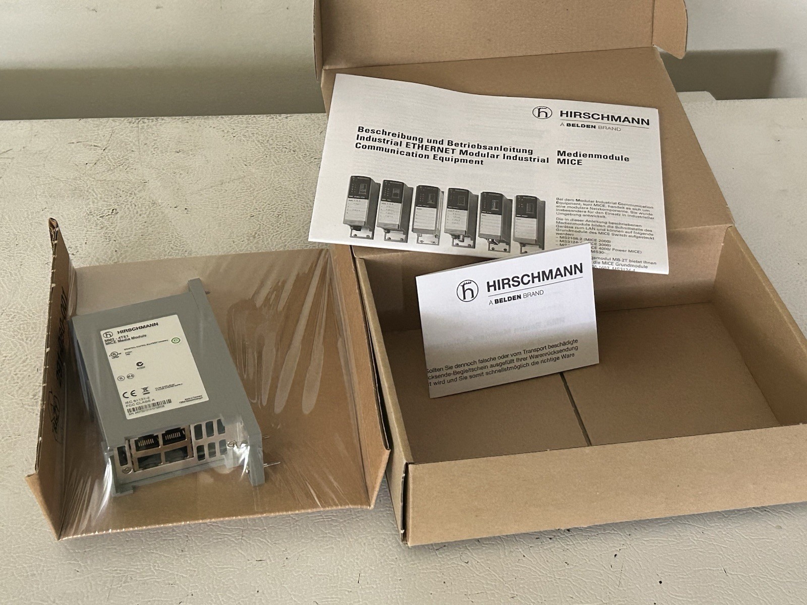 Hirschmann MM2-4TX1 MICE Media Module 943 722-101 943722101 New Sealed Box