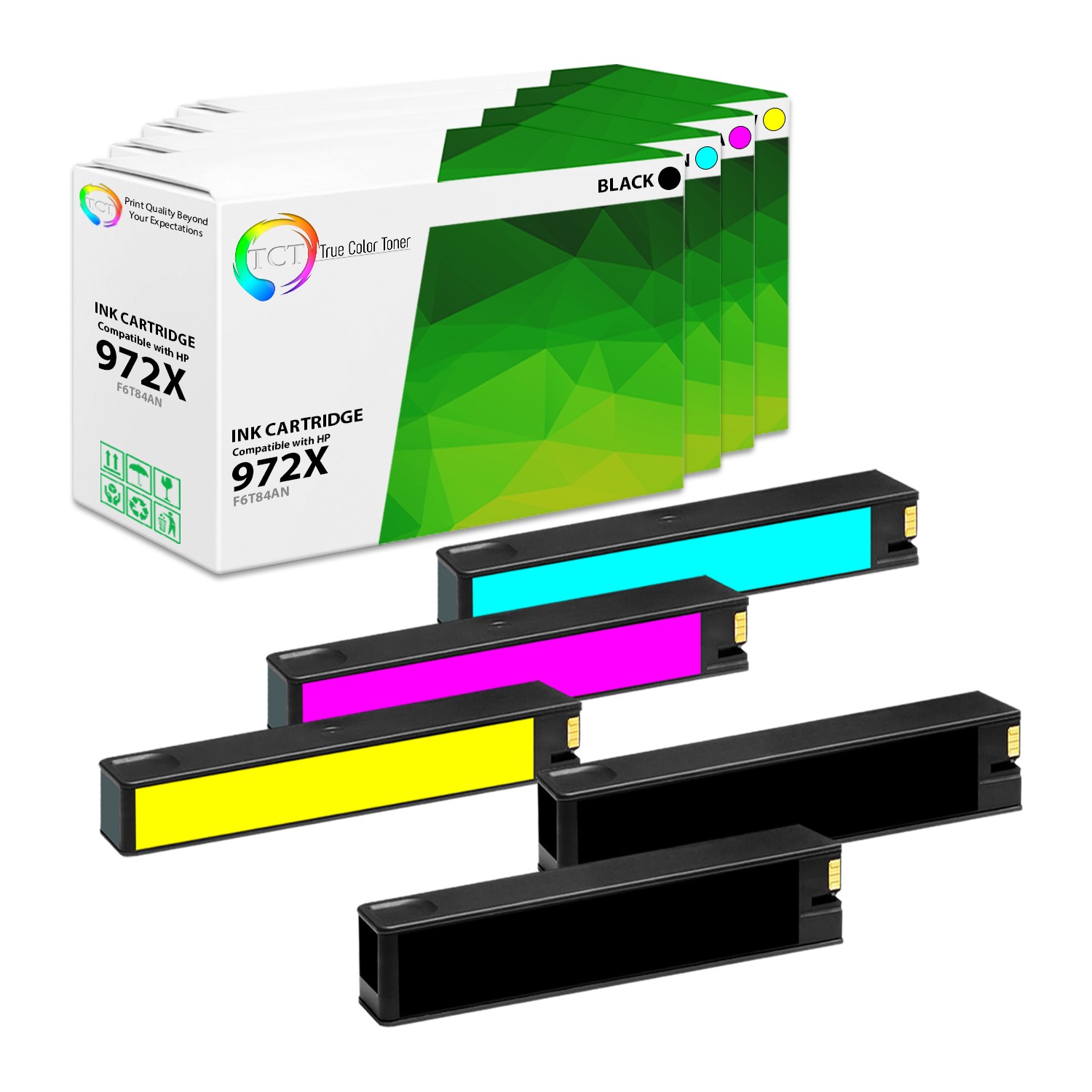 5Pk TCT 972X HY Combo For HP PageWide Pro 452dn 477dn 477dw 552dw Compatible Ink