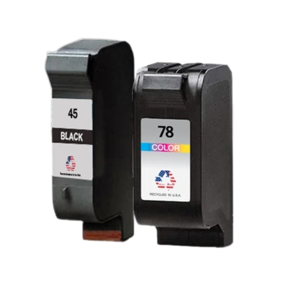 Compatible Ink Cartridge For HP 45 Black and 78 Color-USA