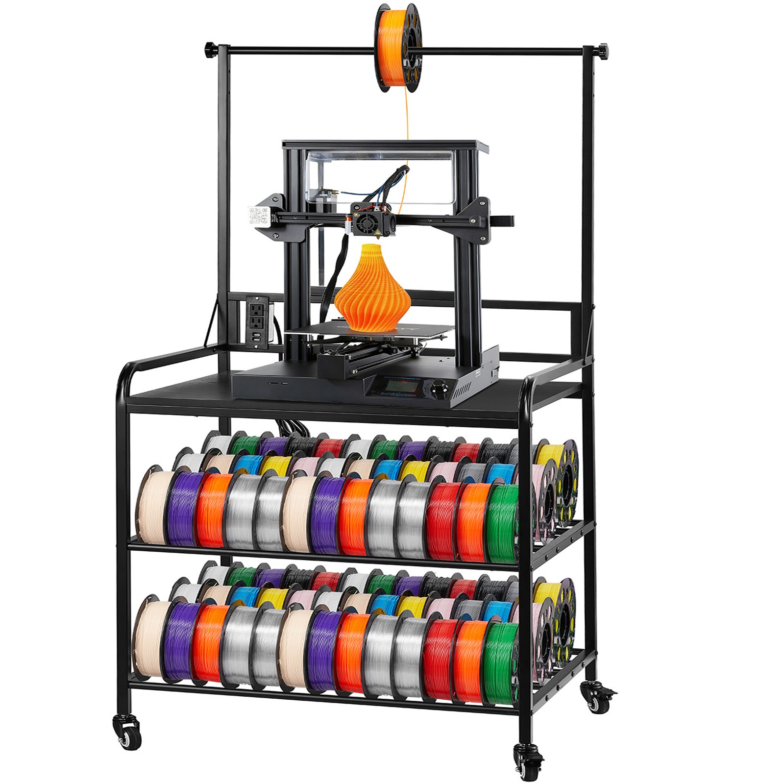 VEVOR 3D Printer Filament Storage Rack 3 Tier Filament Spool Holders Racks