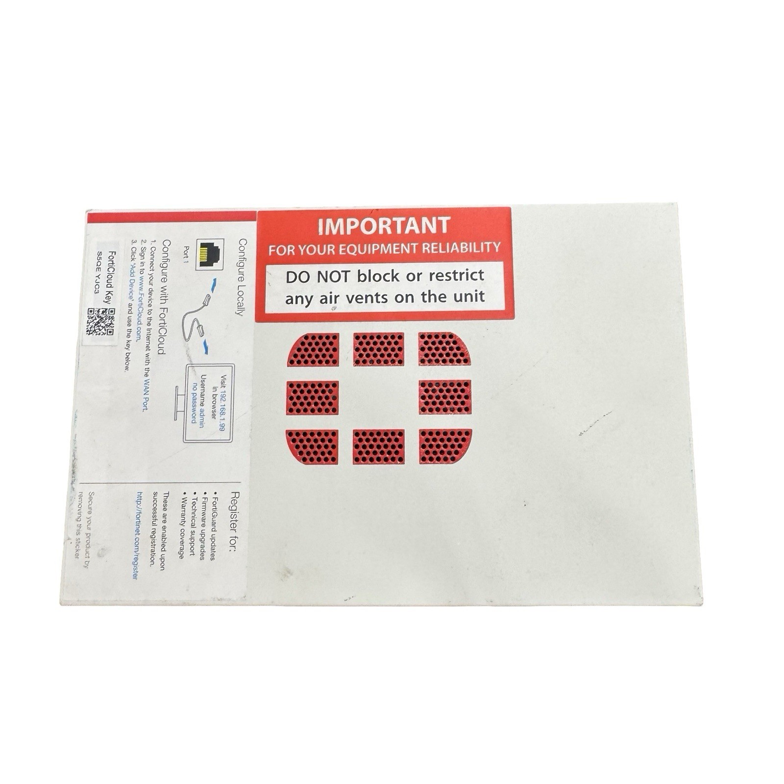 Fortinet FortiGate 30E Firewall Model FG-30E With Ac Adapter