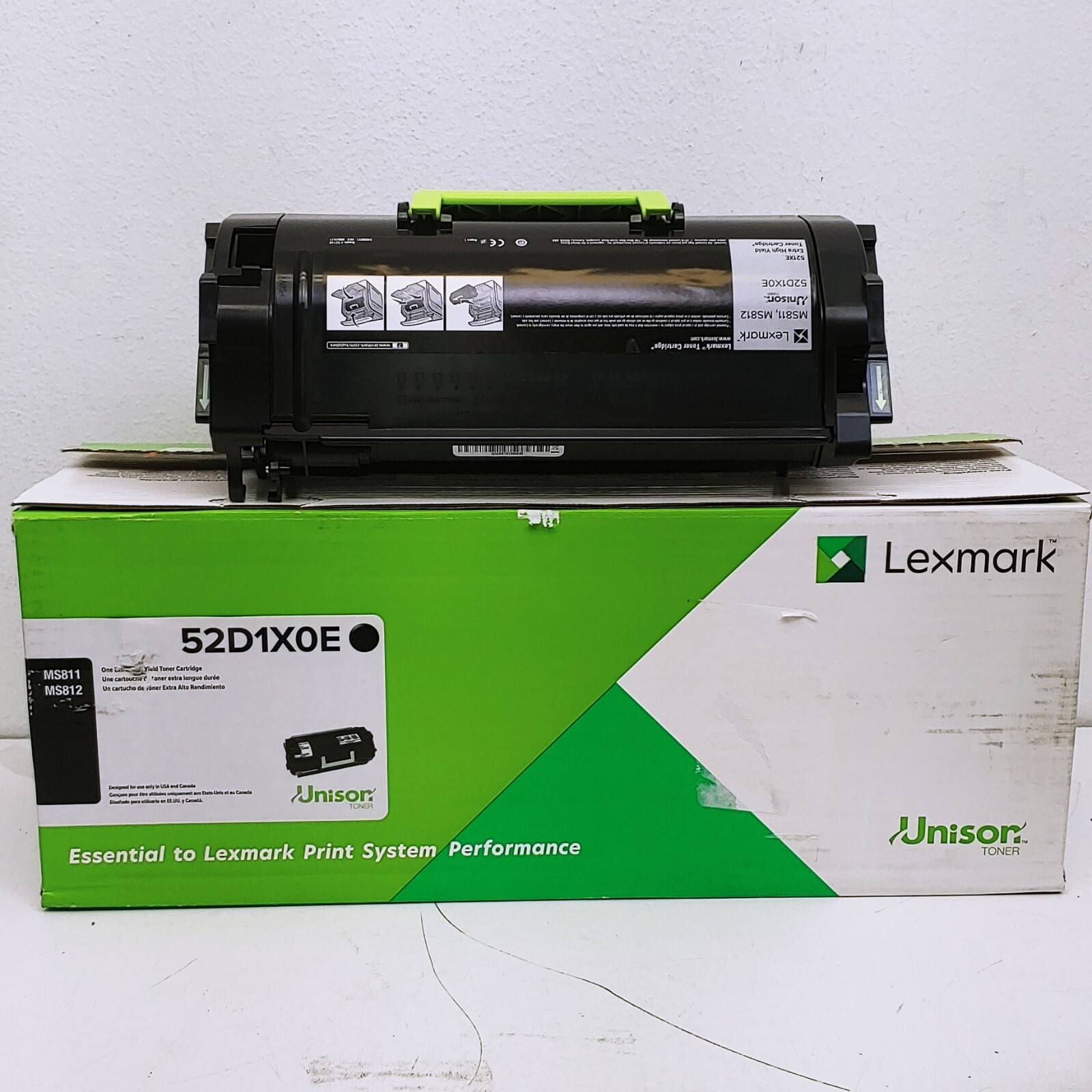 open foil GENUINE Lexmark 52D1X0E Black Extra High Yield Toner Cartridge