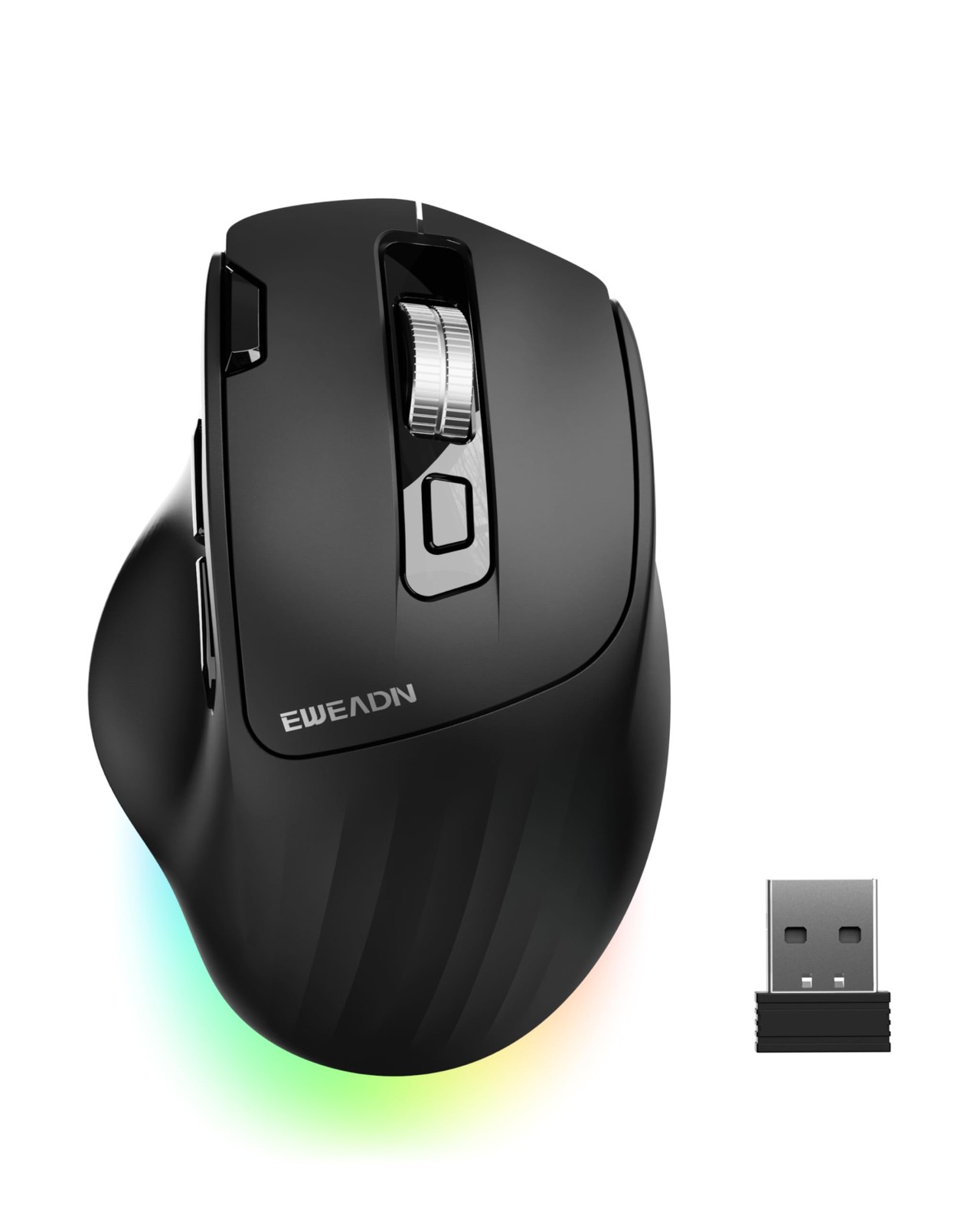 EWEADN C2 Ergonomic Mouse, Wireless Computer Mouse (BT&2.4G) for Work/Office, 5