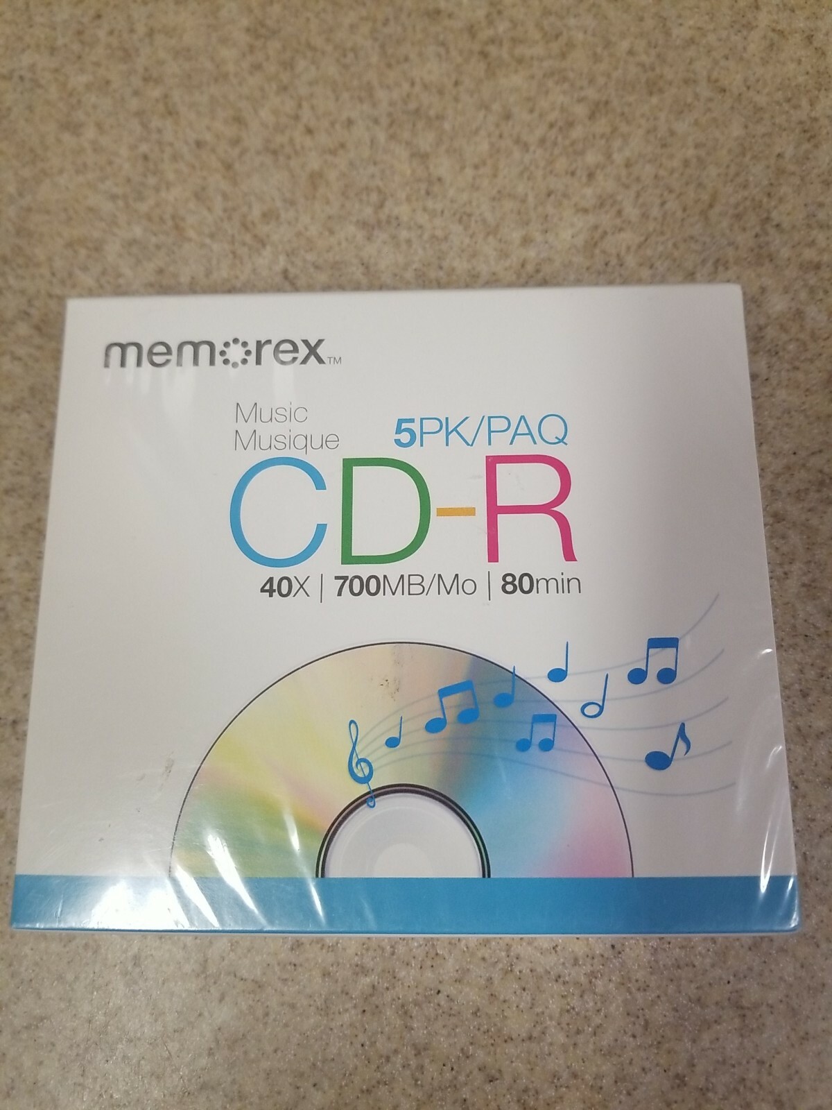 Memorex 40X Digital Audio Music CDR (CD-R) 80min 700MB - 5 Pack