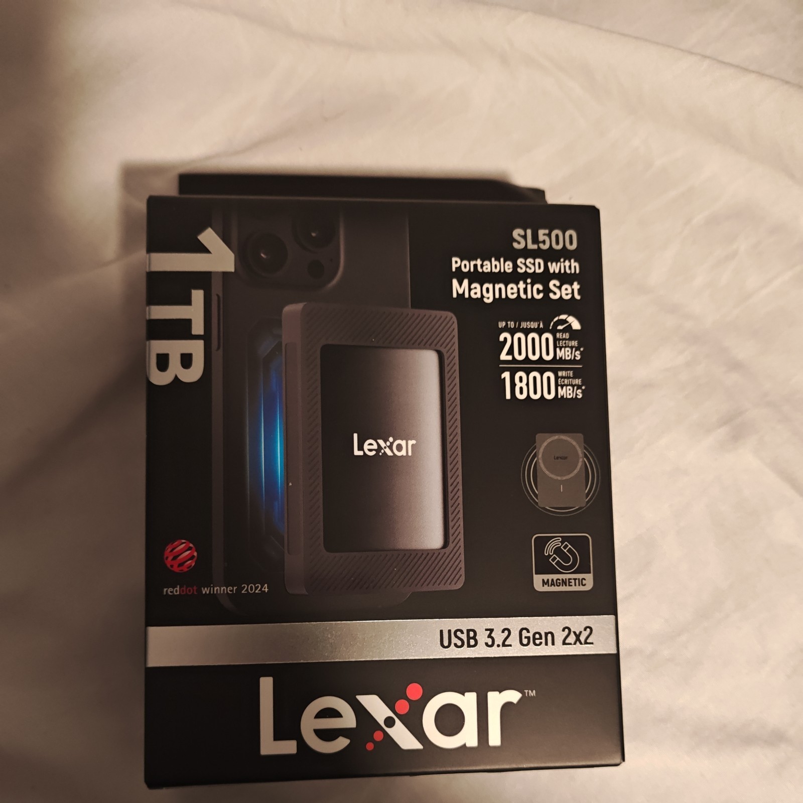 Lexar SL500 1TB Portable SSD USB 3.2 GEN2X2 Magnetic Set BRAND NEW SEALED FAST