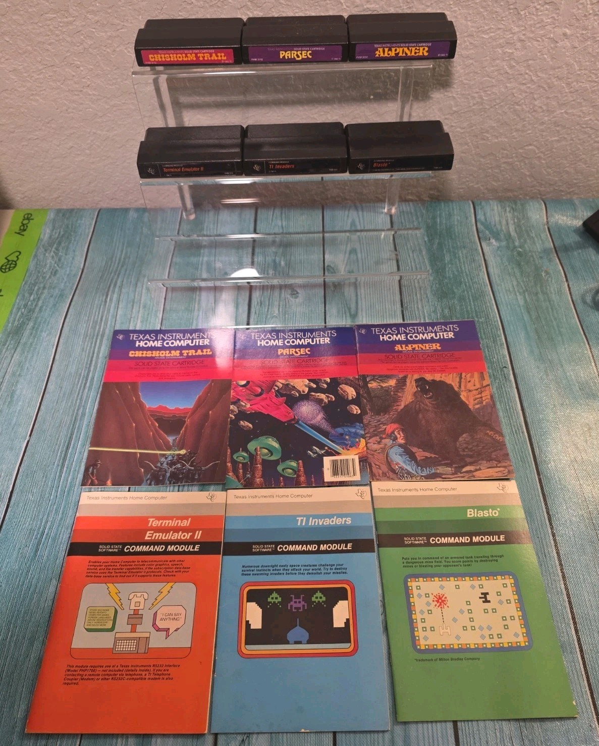 🔥Lot Of 6 Texas Instruments TI-99/4A Home Computer Cartridges W/Manuals🔥
