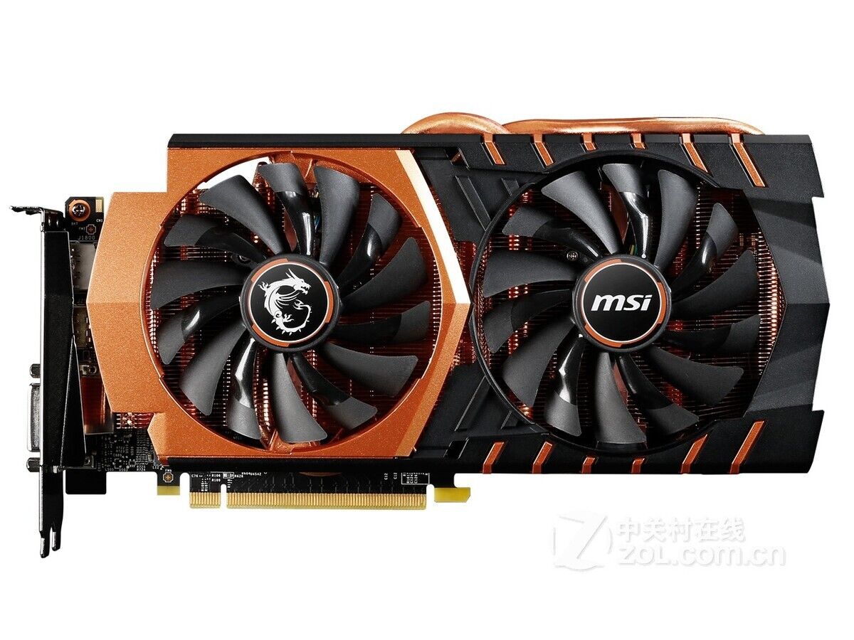 Used MSI GeForce GTX 970 GAMING 4G Golden Graphics card 4GB GDDR5