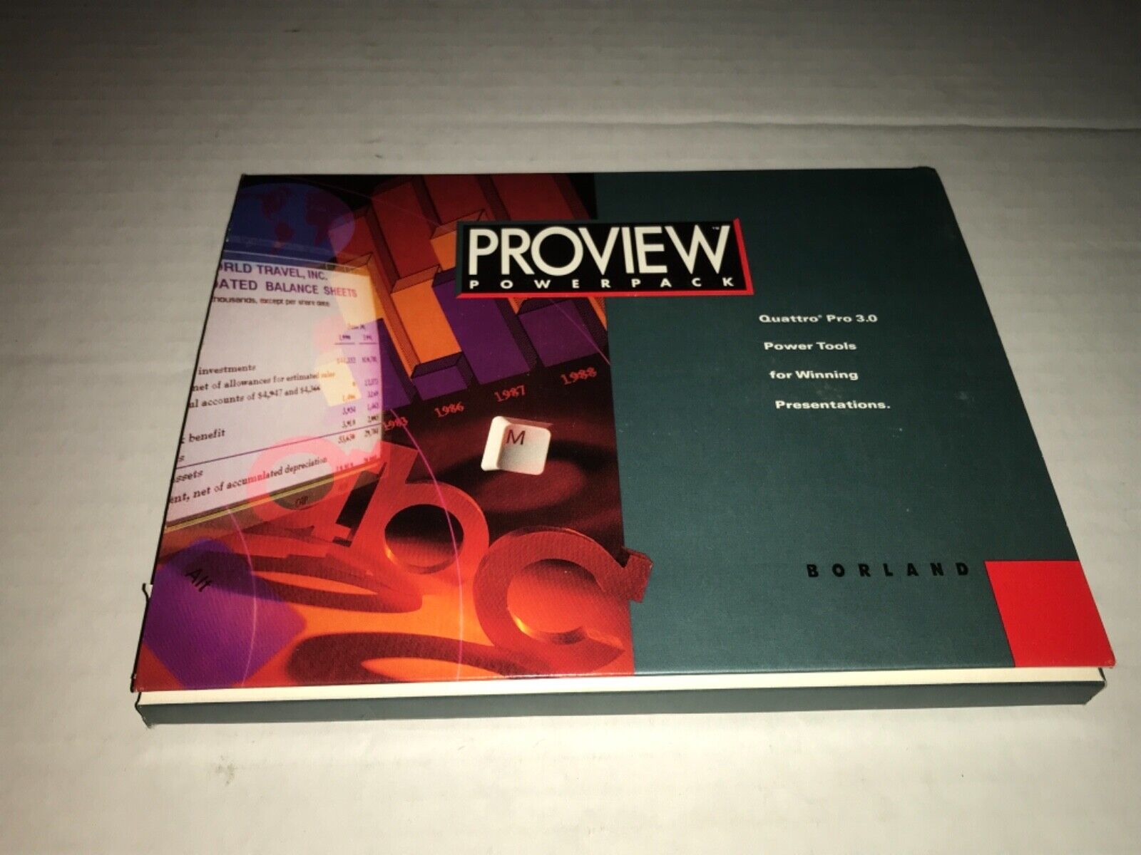 Vintage BORLAND Proview Powerpack  Quattro Pro 3.0  5.25” / 3.5” disks
